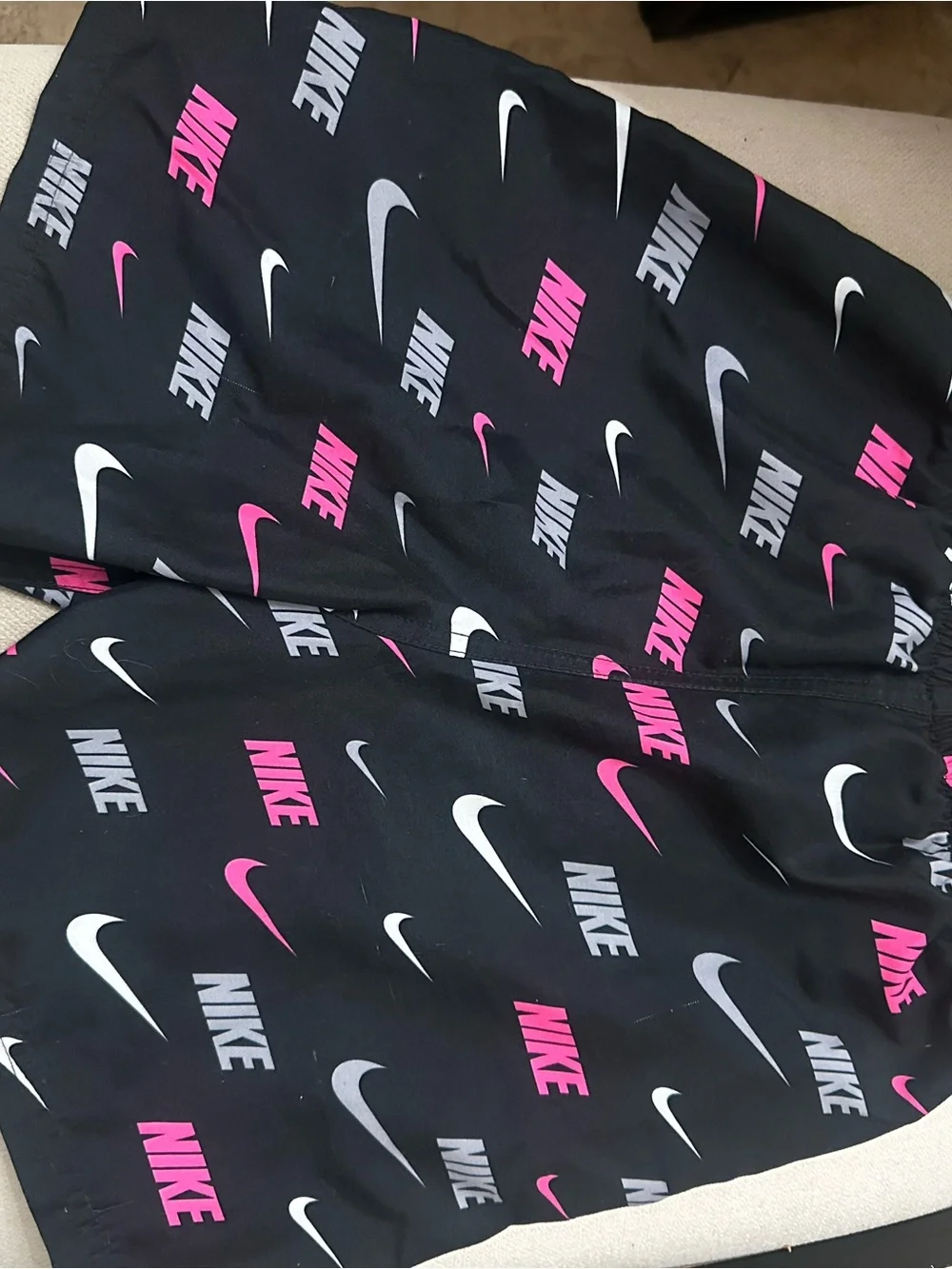 Nike boys swimsuit black and pink
